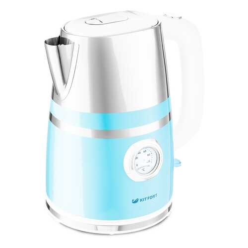 Чайник электрический Kitfort КТ-670-4 Silver/Blue в Техношок