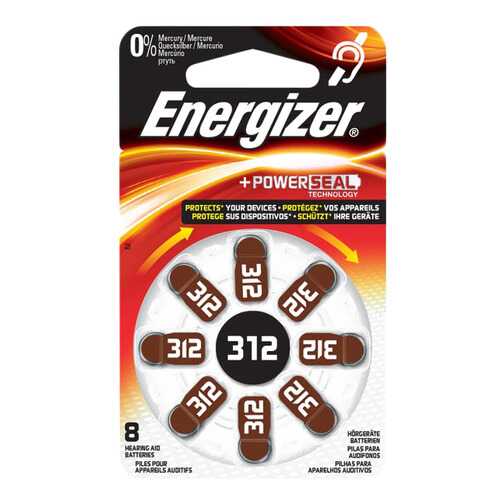 Батарейка Energizer Hearing Zinc Air 312 DP-8 8 шт в Техношок