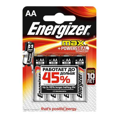 Батарейка Energizer MAX E91/AA BP4 4 шт в Техношок