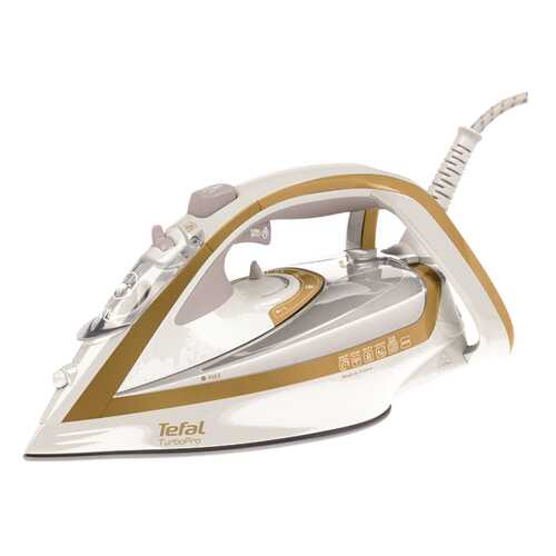 Утюг Tefal Turbo Pro FV5654E0 White/Gold в Техношок