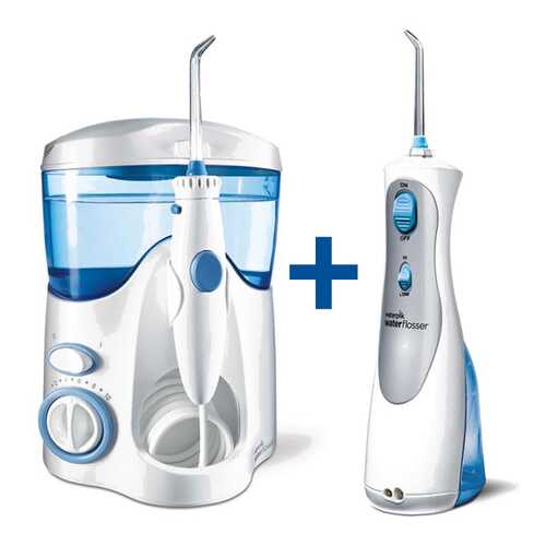 Ирригатор Waterpik WP-100 + Waterpik WP-450 White в Техношок